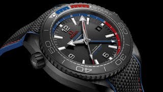 Seamaster Planet Ocean ETNZ quotDeep Blackquot Master Chronometer  OMEGA [upl. by Airasor]