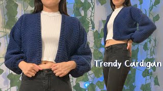 Trendy Crochet Cardigan Tutorial [upl. by Kathie716]