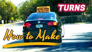 How To Make Turns Driving Lesson for BeginnersTutorialCar [upl. by Eirroc]