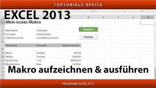 Makro erstellen und ausführen ganz einfach Excel [upl. by Eniarral]