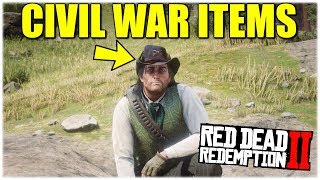 RDR2 CIVIL WAR HAT amp CIVIL WAR KNIFE LOCATION RARE ITEMS RED DEAD REDEMPTION 2 [upl. by Ydnor20]