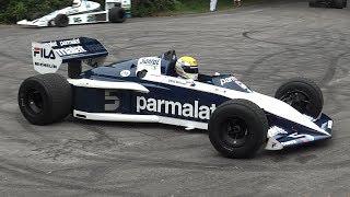 Brabham BT52 F1 Turbo in Action  BMW M1213 15L 4Cylinder Engine Sound [upl. by Ateiram]