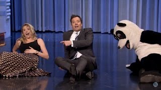 Kate Uptons HILARIOUS Dance Battle with Hashtag the Panda on the Tonight Show [upl. by Inal]