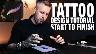 How to DESIGN a TATTOO from start to finish using PROCREATE [upl. by Geoffry]