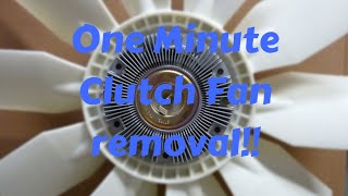 One minute clutch fan removal Sprinter clutch fan removal [upl. by Nayd]