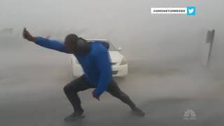 Storm Chaser Battles Hurricane Irma’s Powerful Winds  NBC News [upl. by Korrie]