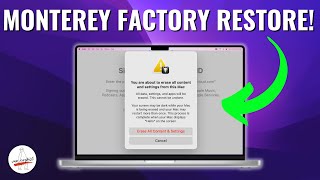 Monterey FACTORY ERASE IN 2 MIN “Erase all Content amp Settings” EASY WAY TO RESET A MAC NEW MAC [upl. by Baynebridge635]