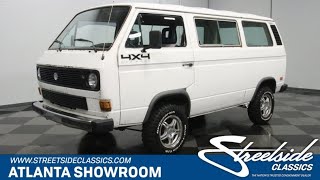 1986 Volkswagen Vanagon Syncro 4X4 for sale  5509 ATL [upl. by Palermo742]