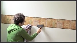 How to install prepasted wallpaper border [upl. by Paten670]