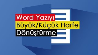 Word Yazıyı BüyükKüçük Harfe Dönüştürme [upl. by Alehcim]