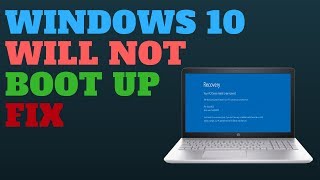 Windows 10 Will Not Boot Up FIX [upl. by Sagerman698]