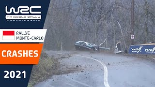 WRC  Rallye MonteCarlo 2021 CRASH compilation [upl. by Scrivenor]