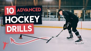 10 ADVANCED HOCKEY DRILLS TO IMPROVE YOUR SKILLS 🏒 [upl. by Vola]