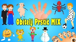 Obitelj Prstić  Kompilacija  Finger family MIX  Dječje pjesme [upl. by Lawler]