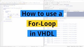 How to use a ForLoop in VHDL [upl. by Inilam]