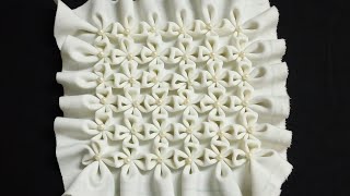 Smocking Tutorial  Flower Pattern [upl. by Sexela]