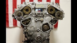 Nissan 350z Engine Build Part 5 Timing Cover Removal [upl. by Leirua]