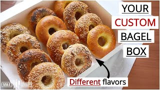 Assorted Bagels USING 1 RECIPE  EverythingEggOnionPoppySesame  New York Bagels Recipe [upl. by Salis]