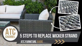 5 Easy Steps To Replace The Wicker Strands Damaged [upl. by Eigger]