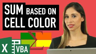 How to Sum Cells by Color in Excel Get it to update automatically [upl. by Ralyat347]