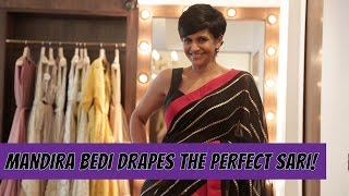 Mandira Bedi Shows You How To Drape The Perfect Sari  MissMalini [upl. by Dewees846]