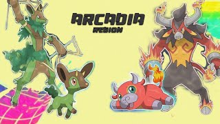 Complete Fakedex  Arcadia Fakemon Region Gen 9 Pokemon Wisdom and Madness [upl. by Rossi774]