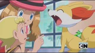 Pokemon XampY Episode 5  Sneezing Fennekin Clip English [upl. by Latsirk]