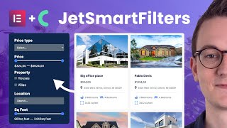 How to add filters with JetSmartFilters from Crocoblock  Elementor Pro [upl. by Ellehsat]