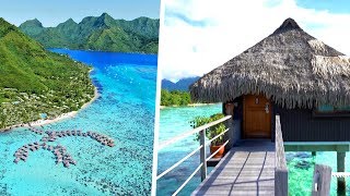 Overwater Bungalow Room Tour Hilton Moorea [upl. by Alieka]