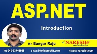 ASP NET Introduction  ASPNET Tutorials  MrBangar Raju [upl. by Gschu]