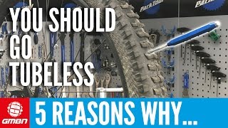 5 Reasons You Should Switch To Tubeless MTB Tyres  Mountain Bike Maintenance [upl. by Nnylharas]