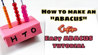 Easy abacus tutorial  How to make an Abacus  class project  Holiday Homework Maths  diy viral [upl. by Anerys165]