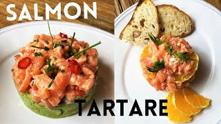 How to make Salmon Tartare  2 Way Avocado and Orange  Quick and Easy Recipe [upl. by Chilt192]