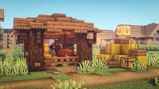 Minecraft How to Build a Small Horse Stable [upl. by Reyem]