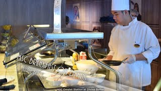 MSC Divina Food  Breakfast at the Buffet amp Main Dining Room 4K [upl. by Elena]