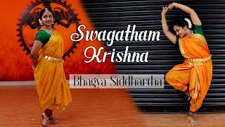 Swagatham Krishna Bharathanatyam Dance Cover by Bhagya Siddhartha [upl. by Skippie]