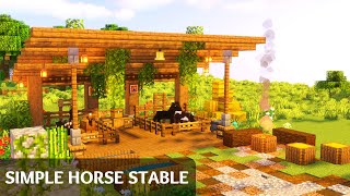 Minecraft How To Build A Simple Horse Stable [upl. by Ayak]