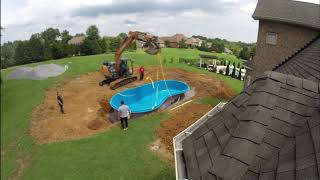 Owner Assist Fiberglass Pool Install Phase 1 [upl. by Gilford335]