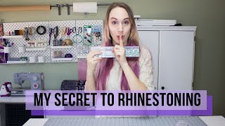 MY SECRETS TO RHINESTONING Learn how I apply Rhinestones in TWO ways [upl. by Amlev]