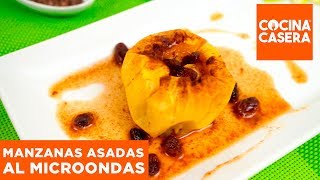 MANZANA ASADA AL MICROONDAS RECETA FÁCIL Y RÁPIDA [upl. by Naut506]