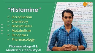 Histamine Pharmacology  Autacoids Pharmacology  Histamine Medicinal Chemistry [upl. by Aneehsor357]