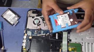 TOSHIBA SATELLITE C50 Hard Disk Replacement [upl. by Elehcir]