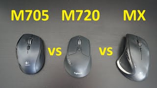 Logitech M720 Triathlon vs M705 Marathon vs Performance MX [upl. by Einwahr]