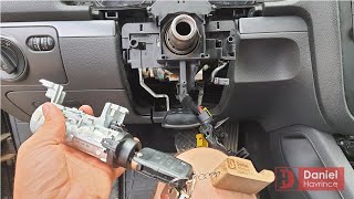 How I replaced stuck ignition on VW Golf 5  broken ignition lock remove [upl. by Yelich]