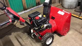 How to start a MTD yard machine snow thrower [upl. by Aynodal]