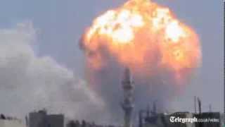 Syria weapons depot explosions leave many dead in Homs [upl. by Hyland]