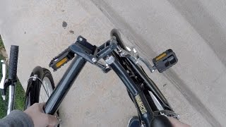 Schwinn Hinge Folding Bike  How to Fold and Unfold POV footage [upl. by Acinahs834]