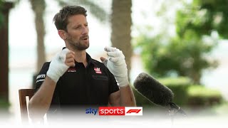 EXCLUSIVE Romain Grosjean reveals how he escaped horrific fireball crash [upl. by Tori83]