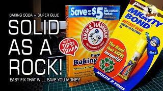 How to Repair Broken Plastic  Super Glue amp Baking Soda Trick 2021 [upl. by Sochor]