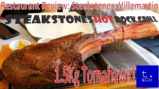 Steakstone Restaurant Villamartin Restaurant Review 15Kg Tomahawk steak Ostrich and Kangaroo [upl. by Dolley]